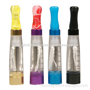 Electronic cigarette starter kit, eGo CE4 clearomizer, 4 long wicks, 2ml liquid capacity, 5 colors
